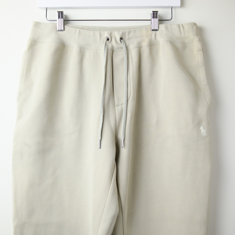 Polo Ralph Lauren Joggers Mens L Beige Cotton Pony Drawstring Casual Sweatpants - Picture 3 of 14